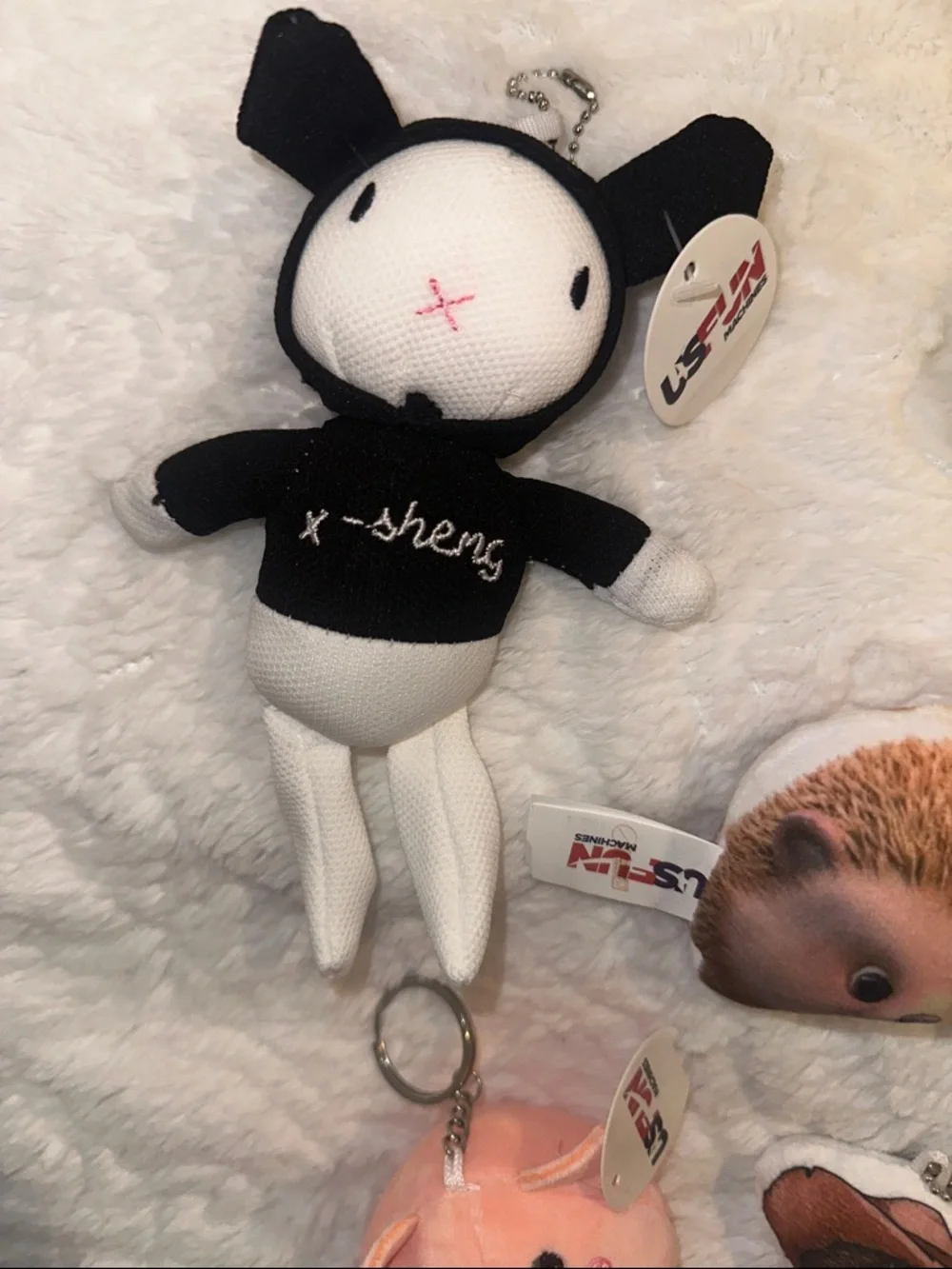 Assorted Plush Keychain Set – Cute Animal or pursechains (Mixed Colors)